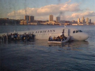US Airways jet in the Hudson River