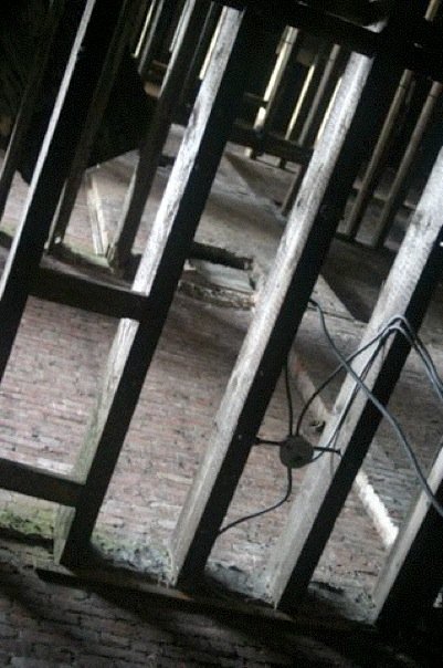 Interior of a gutted townhouse shell in Harlem Interior of a gutted townhouse shell in Harlem