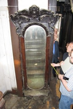 Old mirror in a dilapidated townhouse in Harlem Old mirror in a dilapidated townhouse in Harlem