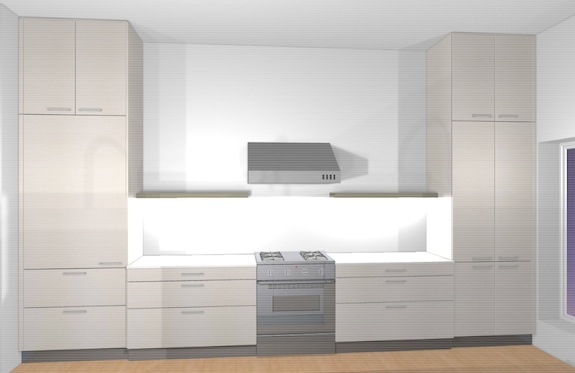 3D Rendering of Harlem brownstone kitchen 3D Rendering of Harlem brownstone kitchen