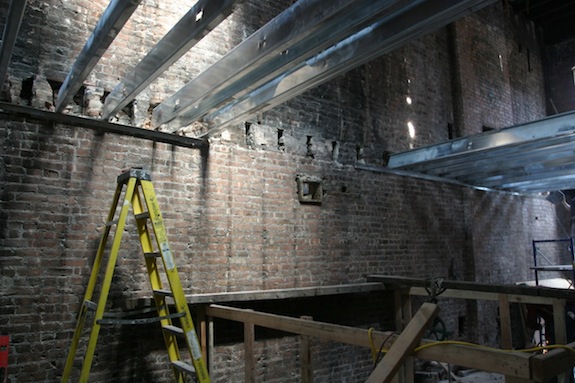 Metal joists going into an old brick wall Metal joists going into an old brick wall