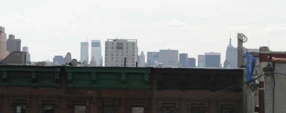Midtown view from Harlem townhouse roof deck Midtown view from Harlem townhouse roof deck