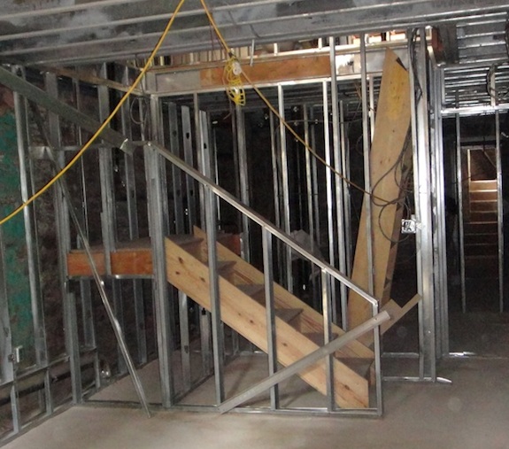 Wooden cellar stairs