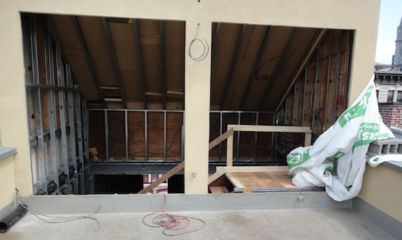 Stairs to roof