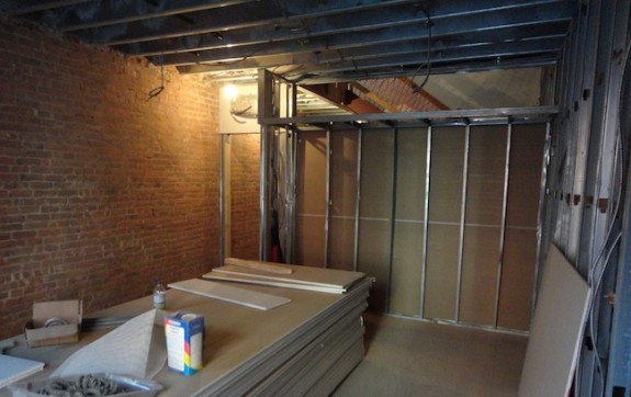 drywall up in den drywall up in den