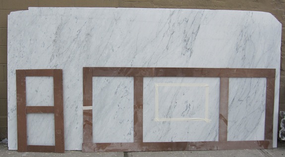 carrara slab for kitchen island