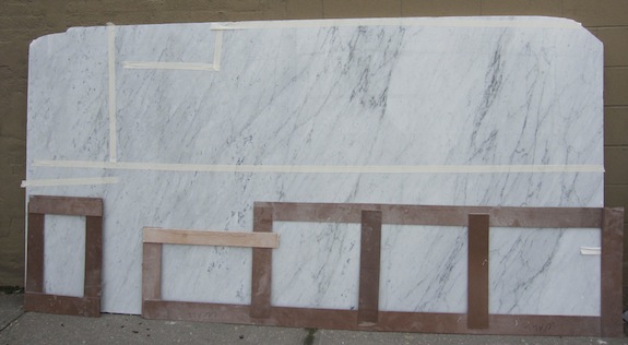 carrara slab for kitchen island