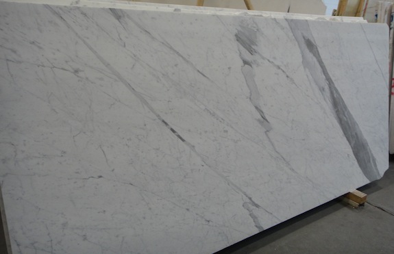 marble slab with a big, dramatic gray vein