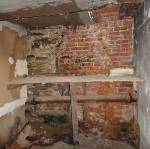 brick patch of foundation