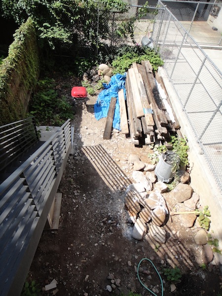 messy back yard of Harlem townhouse messy back yard of Harlem townhouse